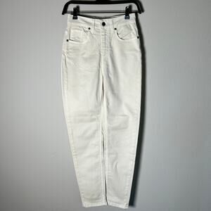 NWT Venti6 Italy Pantalone Cotton Blend High Waisted Skinny Jeans Women XS Beige